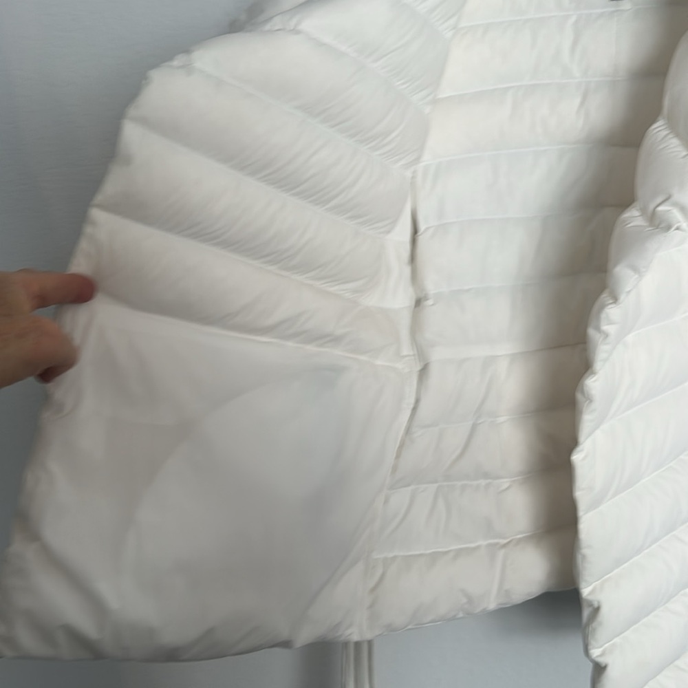 GORGEOUS MACKAGE goose down white wrap jacket S - Picture 14 of 17